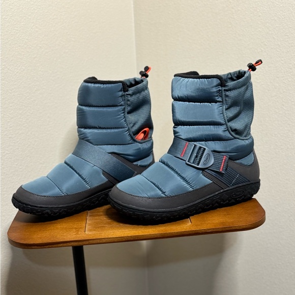 New Chaco’s Ramble Puff Tall women’s 7.5 Cloudy Blue boot - Picture 1 of 11